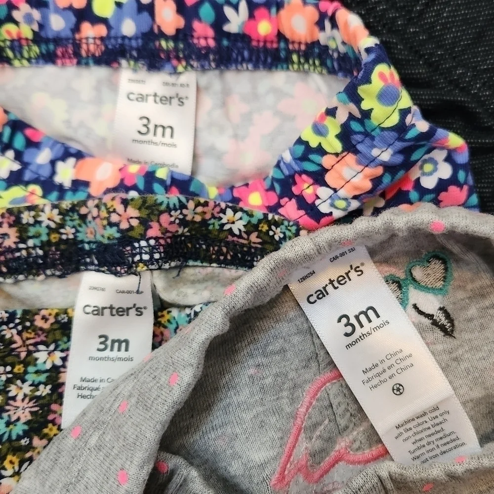 Lot of 12 Baby Girl Mostly Carter's Summer Clothes, 3 months